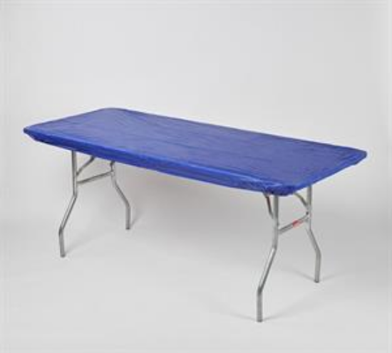 Picture of TABLECOVER, 8' PLASTIC ROYAL BLUE