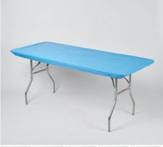 Picture of TABLECOVER, 8' PLASTIC LT BLUE