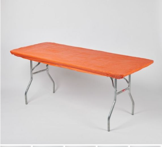 Picture of TABLECOVER, 8' PLASTIC ORANGE