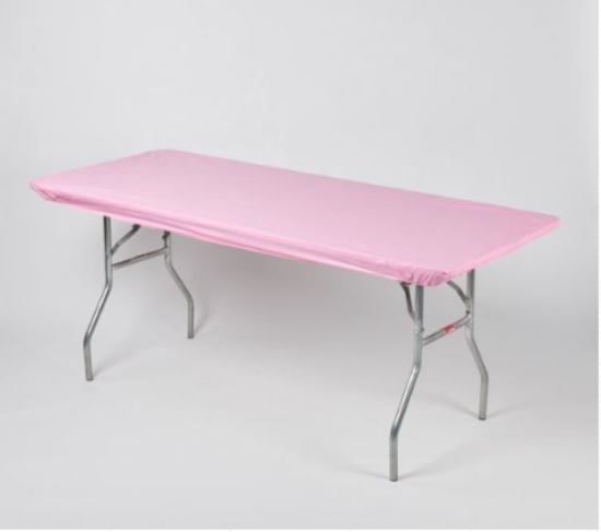 Picture of TABLECOVER, 8' PLASTIC PINK
