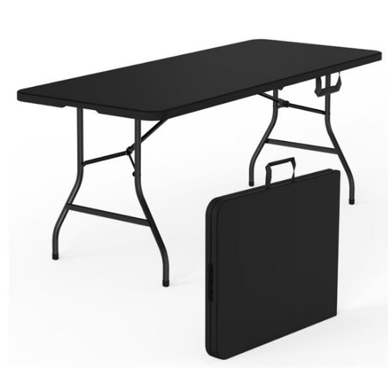 Picture of TABLE, BANQUET 8'(fold in half)BLK